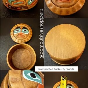 Hand-Painted Wooden Trinket Box